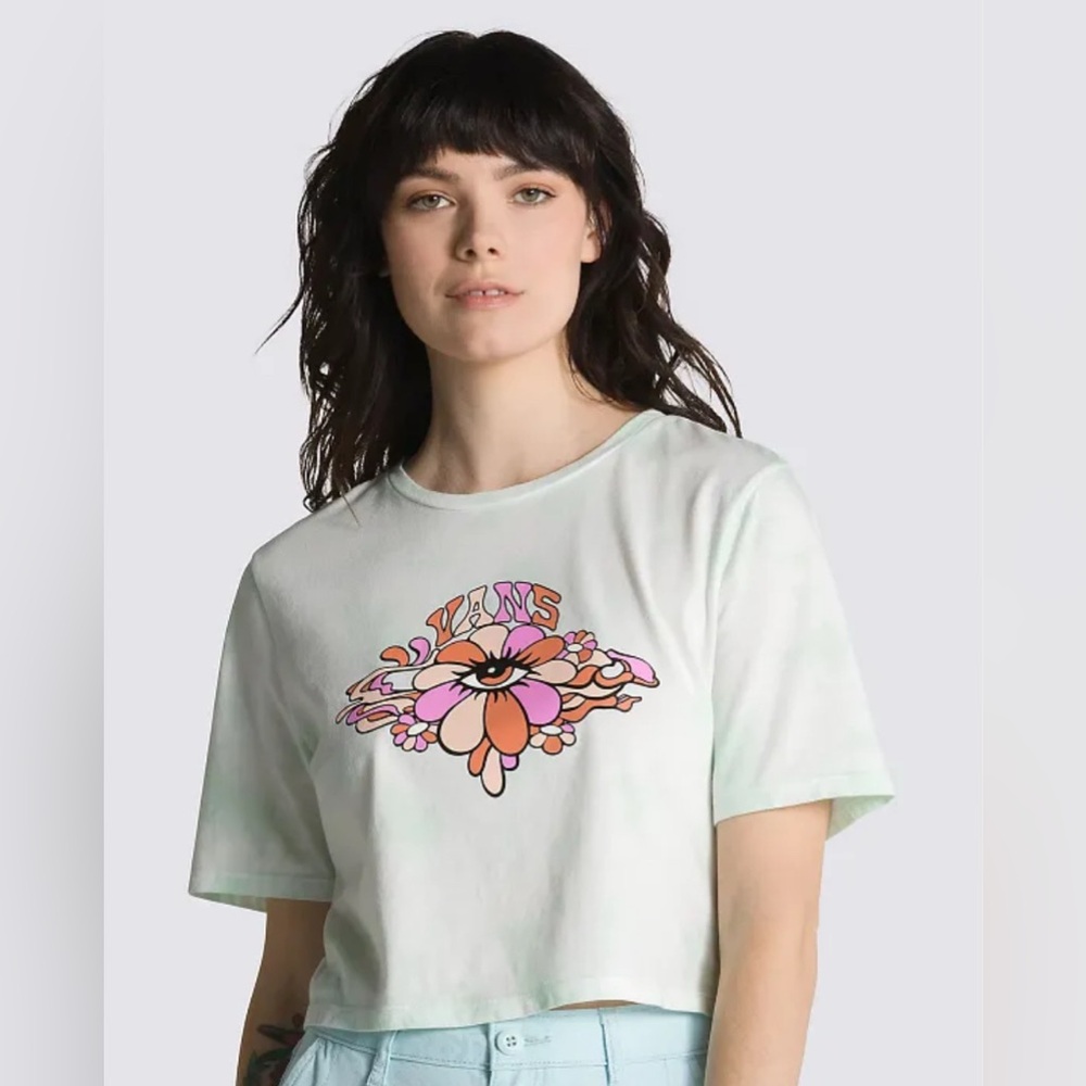 Vans Mint Green Crop Top (Size: M)